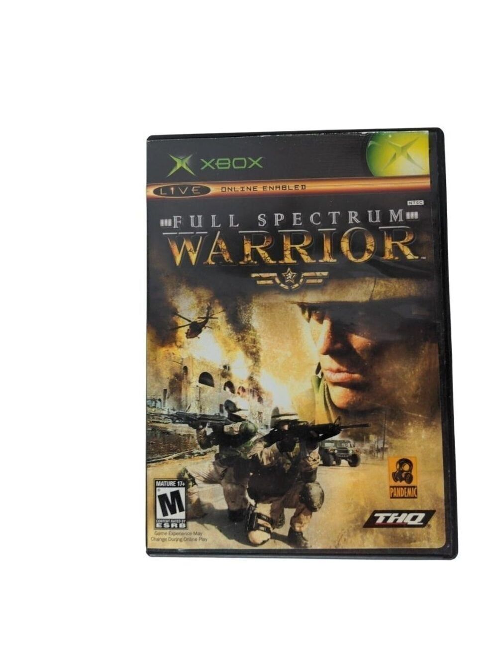 Full Spectrum Warrior Xbox Game 2004 Manual Case